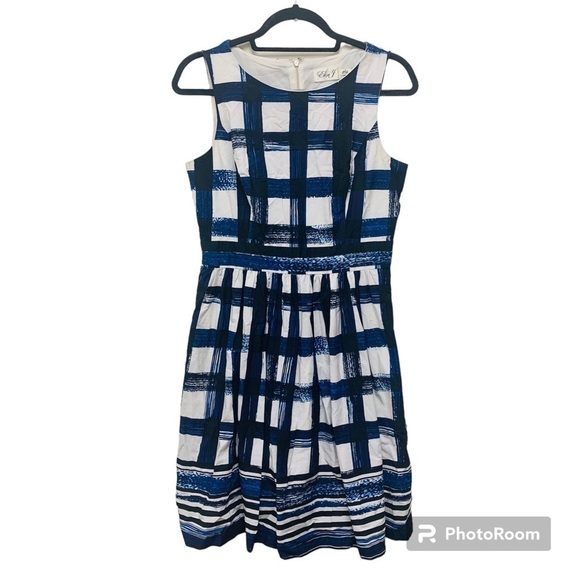 Eliza J Windowpane Print Dress - Picture 1 of 12